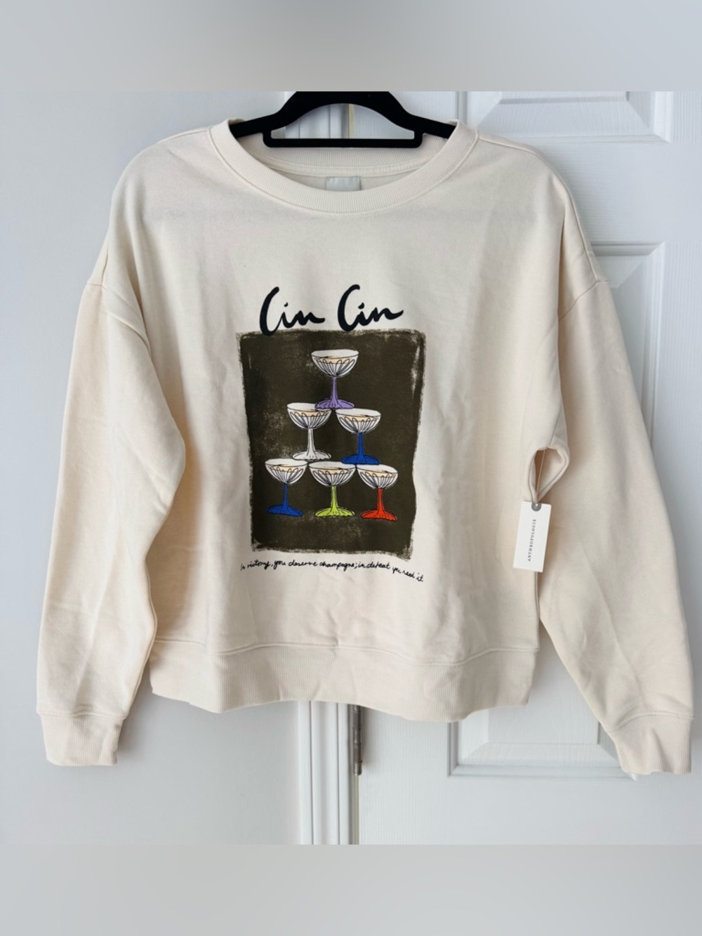 Anthropologie Maeve x Natalia Bagniewska Cocktail Sweatshirt, Size S - Picture 4 of 8